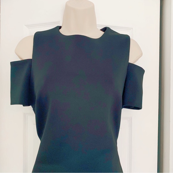 Calvin Klein Peekaboo Shoulder Midi Black Dress - Picture 6 of 12